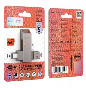 HOCO pendrive USB A + USB C UD15 64GB USB3.2 3