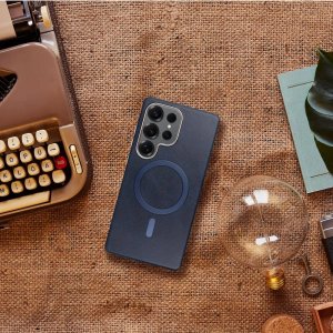 Futerał GENTLEMAN MAG COVER kompatybilny z MagSafe do SAMSUNG S25 ULTRA granatowy 4