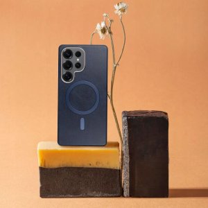 Futerał GENTLEMAN MAG COVER kompatybilny z MagSafe do SAMSUNG S25 ULTRA granatowy 5