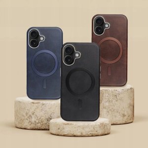 Futerał GENTLEMAN MAG COVER kompatybilny z MagSafe do IPHONE 13 granatowy 6
