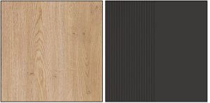 Komoda trzydrzwiowa z szufladami do salonu Dąb Cremona Antracyt MILTON ML03 9