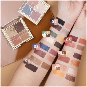 Golden Rose Quattro Eyeshadow Palette Paleta cieni do powiek poczwórna 9g Red Brick (05) 2