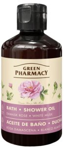 Green Pharmacy Olejek do kąpieli i pod prysznic Róża Damasceńska i Białe Piżmo 250ml 1
