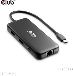HUB USB Club 3D CLUB3D CSV-2551 huby i koncentratory USB Type-C 4