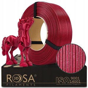 Filament PLA Galaxy Red Wine 1.75mm 1kg refill materials Rosa3D 1