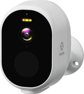 Outdoor smart video camera with solar charger 1080P built-in battery 5200mAh two-way audio white TUYA WOOX 1