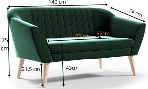 Sofello Sofa 2 osobowa KAYA riviera 38 4
