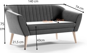 Sofello Sofa 2 osobowa KAYA riviera 91 4