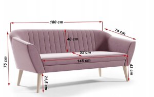 Sofa KAYA 3 osobowa riviera 62 3