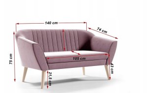 Sofello Sofa 2 osobowa KAYA riviera 62 3