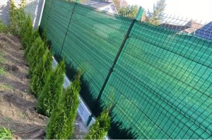 SIATKA CIENIUJĄCA 62% MASKUJĄCA 1,5x25m OSŁONA NA PŁOT OGRODZENIE ZIELONA +UV 5