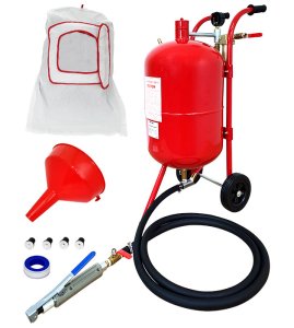 PIASKARKA SYFONOWA 38L LITRÓW SB1 pistolet, końcówki, kaptur, lejek 12