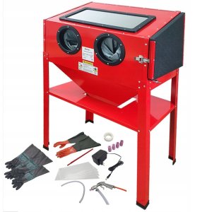 Piaskarka kabinowa 220L litrów SB002 + para rękawic ochronnych gratis 14