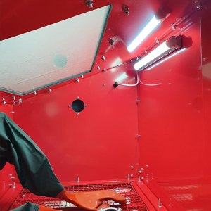 Piaskarka kabinowa 220L litrów SB002 + para rękawic ochronnych gratis 7