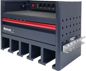 Szafka warsztatowa półka wisząca na elektronarzędzia z listwą zasilającą 12