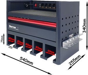 Szafka warsztatowa półka wisząca na elektronarzędzia z listwą zasilającą 9