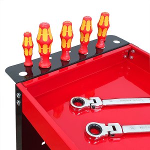 Wózek trzypółkowy warsztatowy narzędziowy 3PA cz ze ściankami Sherman 6