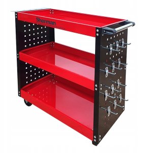 Wózek trzypółkowy warsztatowy narzędziowy 3PA cz ze ściankami Sherman 9