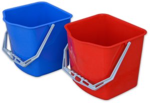 Zestaw wózek do sprzątania S6 prasa 2 x wiaderko wiadro 15 litrów 3