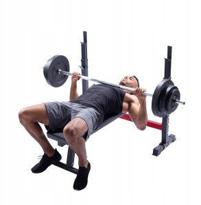 Ławka pod sztangę prosta płaska szeroka WB 1000 3