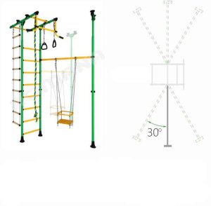 Drabinka gimnastyczna MERKURY 2 żółto-pomarańczowa z siatką | 100 kg 8