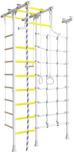 Drabinka gimnastyczna MERKURY 2 żółto-pomarańczowa z siatką | 100 kg 10