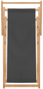 Leżak drewniany ogrodowy z 3-stopniową regulacją składany plażowy grafitowy UNIWERSALNY 12