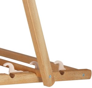 Leżak drewniany ogrodowy z 3-stopniową regulacją składany plażowy grafitowy UNIWERSALNY 14