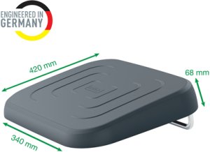 Regulowany podn�ek Leitz Ergo szary 6