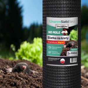 SIATKA NA KRETY 2x300m POLSKA 30g POD TRAWNIK PRZECIW KRETOM NORNICE +KOŁKI 1