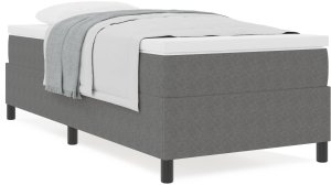 vidaXL Łóżko z materacem Szare Pojedyncze Tkanina korduroy 4