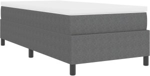 vidaXL Łóżko z materacem Szare Pojedyncze Tkanina korduroy 9