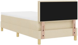 vidaXL Kremowe łóżko kontynentalne z materacem 80x200 cm 10