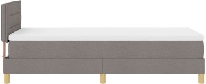 vidaXL Łóżko Box Spring z materacem taupe 80x200 cm Tkanina 9