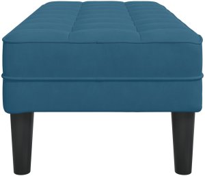 vidaXL Ławki niebieski 100% poliester, nogi ze sklejki 5