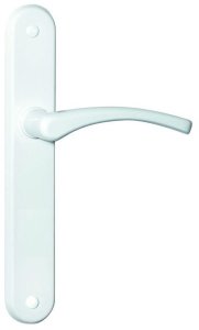 DOOR HANDLE WITH PLATE EVA WHITE 1