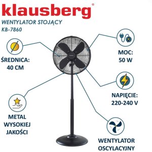 WENTYLATOR WIATRAK PODŁOGOWY KLAUSBERG KB-7860 7