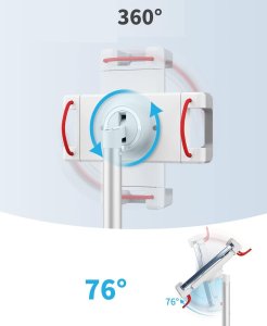 Regulowany Wysoki Stojak Statyw Na Tablet Telefon Max 49cm 360 Stopni / S3e 6