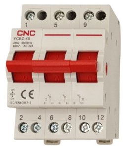 Modulinis perjungiklis CNC YCBZ-40, 3P, 40A, 1-0-2 1