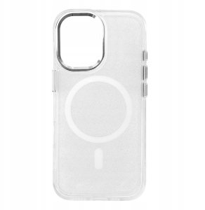 Etui brokatowe Glitter Case z MagSafe na Samsung Galaxy A56 5G - białe 2