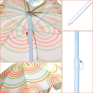 ProGarden Parasol plażowo ogrodowy 160CM pomarańczowo zielony 3