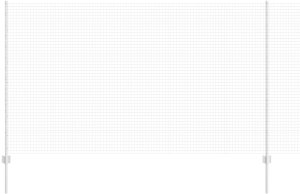 vidaXL Ogrodzenie z drutu wzmacnianego z 22 słupkami U Srebrne 1.4x25 m Stal 6