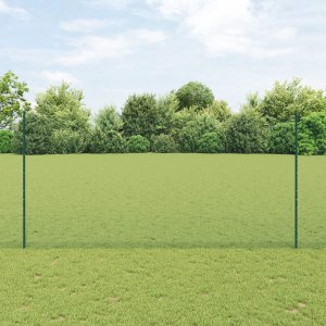 Słupki ogrodzeniowe 5 szt U-Channel Zielony 160 cm Stal, Ogrodzenie sześciokątne Zielone 1,6x10 m Stal 1