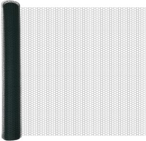 Słupki ogrodzeniowe 11 szt. U-Channel Zielone 140 cm Stal, Sześciokątne ogrodzenie Zielone 1.4x50 m Stal 5