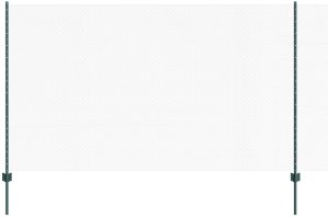 Słupki ogrodzeniowe 11 szt. U-Channel Zielone 140 cm Stal, Sześciokątne ogrodzenie Zielone 1.4x50 m Stal 6