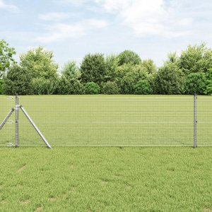 Ogrodzenie z drutu spawanego  z 7 słupkami 0.4x10 m stal ocynkowana 1