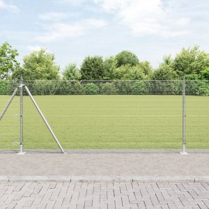 Zestaw słupków ogrodzeniowych  Zestaw 2 Stal ocynkowana 10m x 1m 1