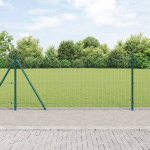 Zestaw słupków ogrodzeniowych 2 szt. Zielony 1