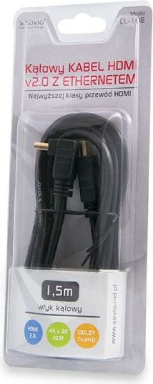 Kabel Savio HDMI - HDMI 1.5m czarny (CL-108) 2