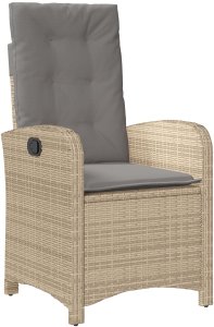 Zestaw 5 Mebli Ogrodowych z Poduszkami Beżowy Polirattan 6